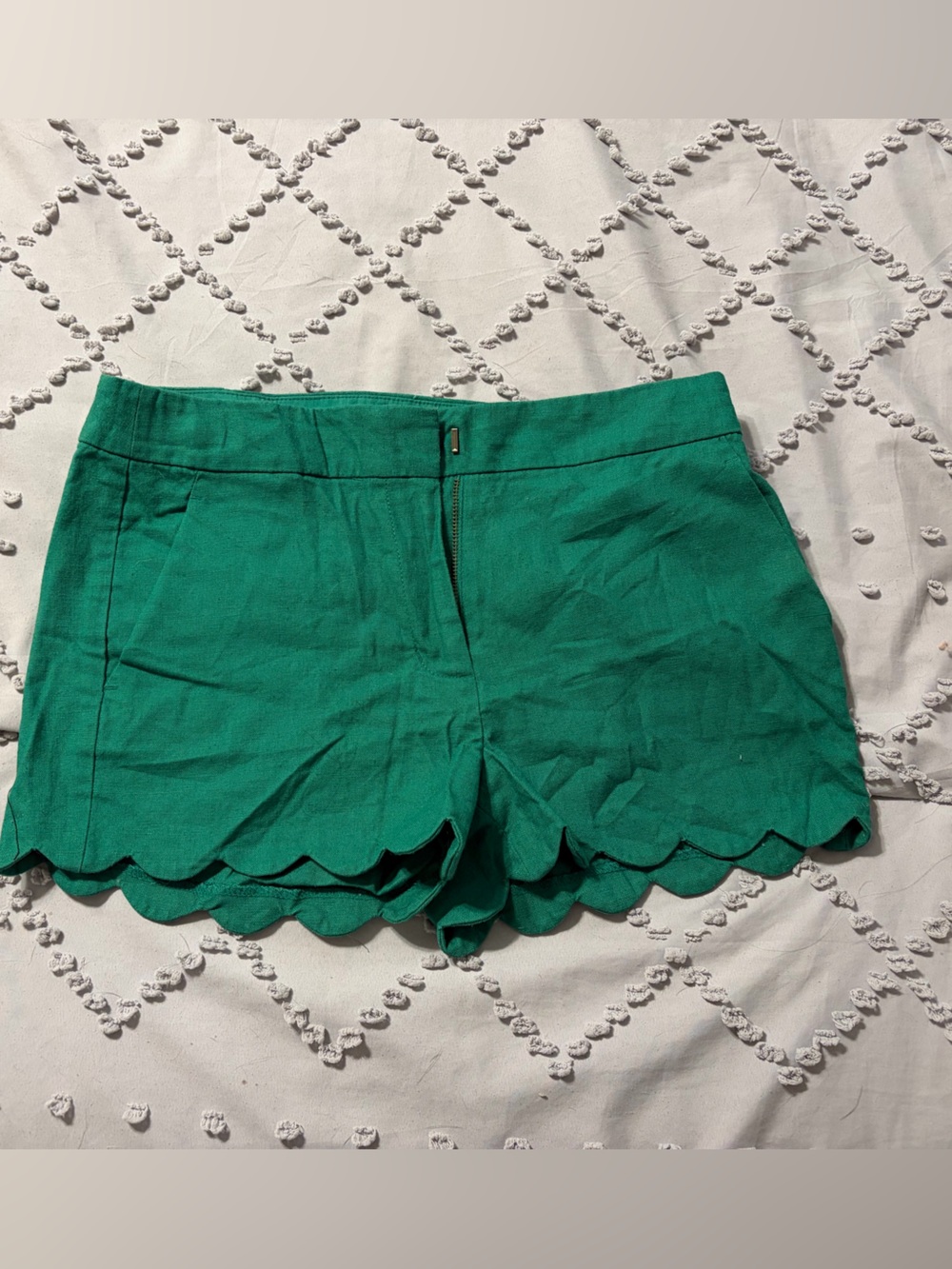 Crewcuts Green Scallop-Hem Skort